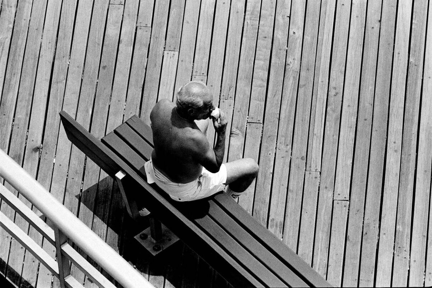Bench Activity, Brighton Beach, 1987.