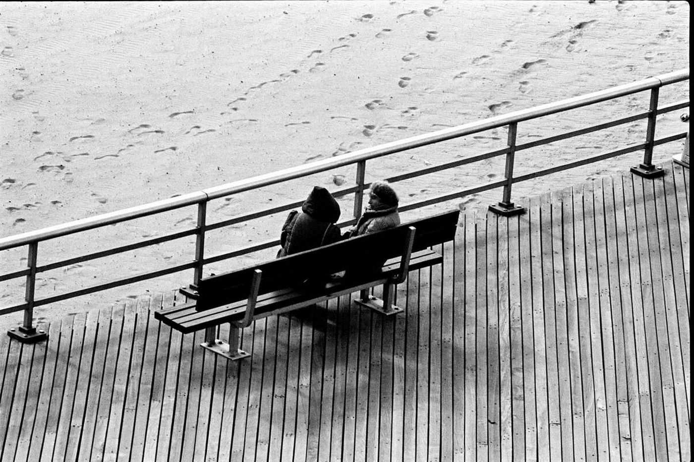 Bench Activities, Brighton Beach, 1987.