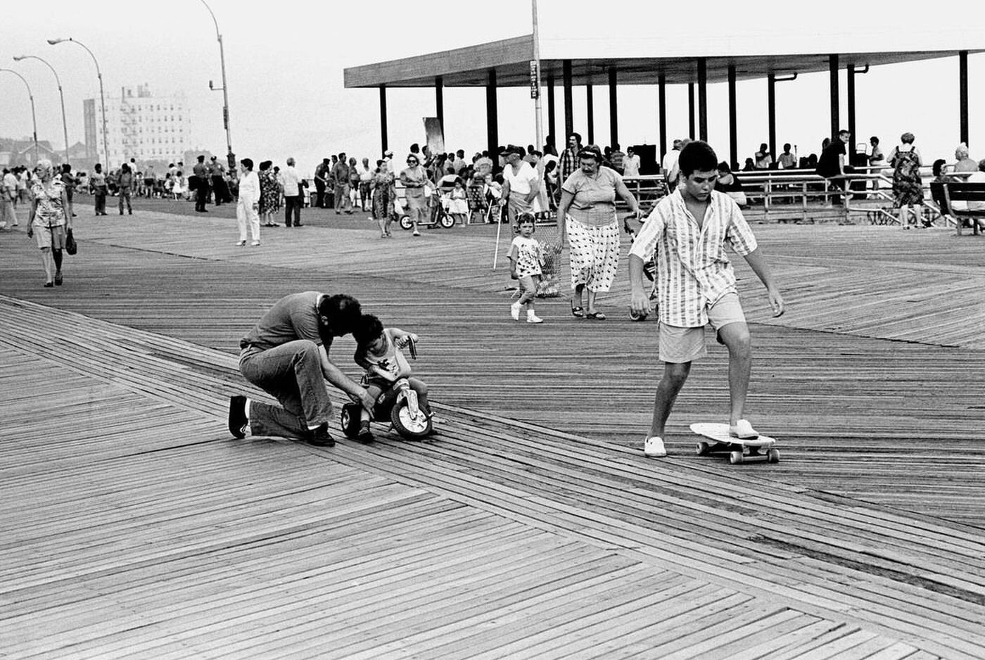Boardwalk Activities, Brighton Beach, 1987.