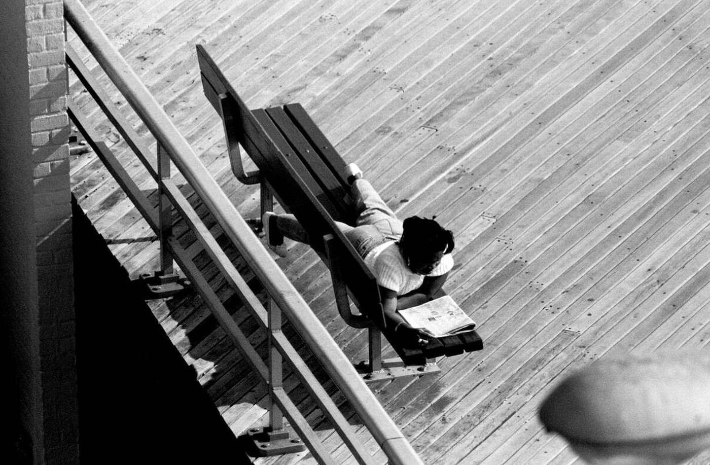 Bench Activity, Brighton Beach, 1987.