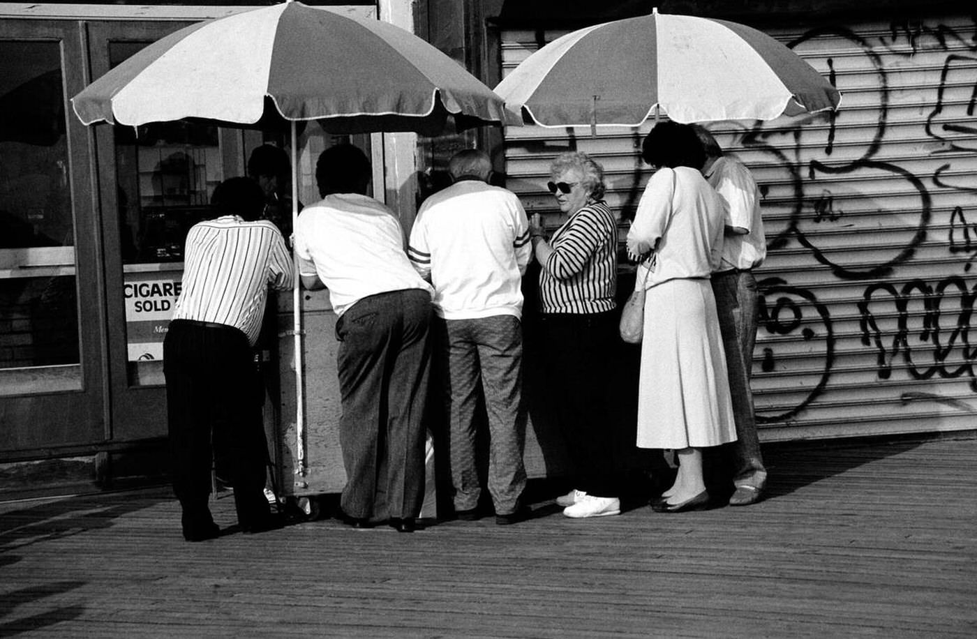 The Hot Dog Stand, Brighton Beach, 1987.