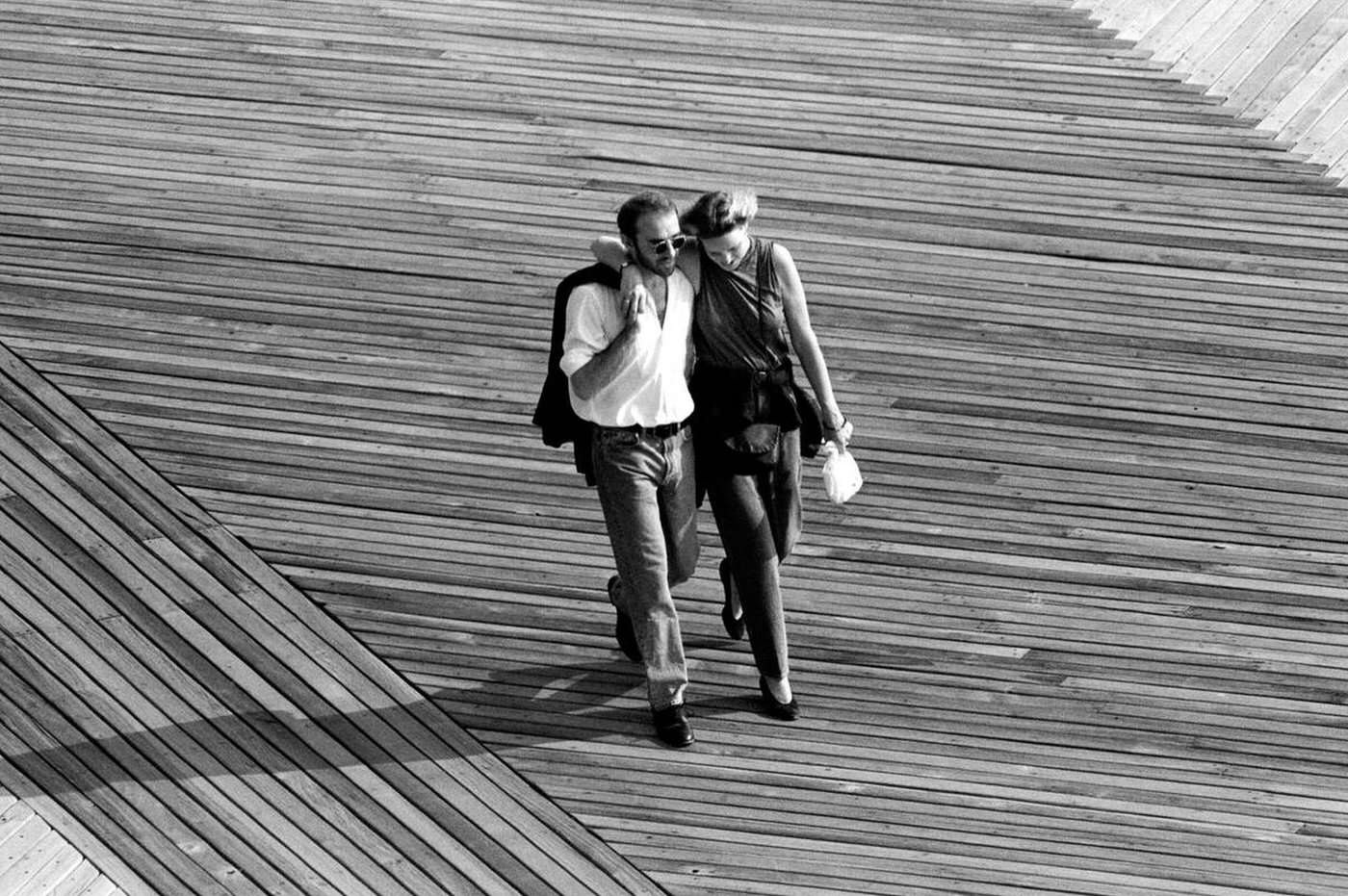 Young Couple On The Boardwalk, Brighton Beach, 1987.