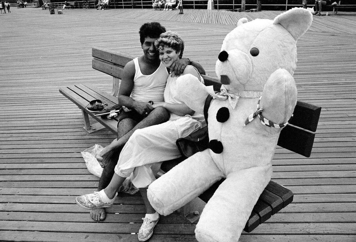 Couple With Their Prize, Brighton Beach, 1987.