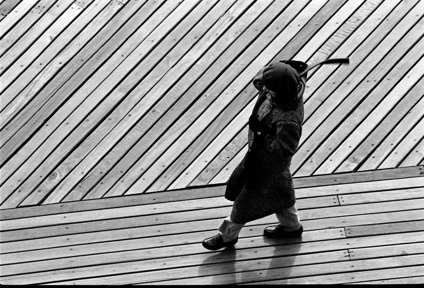 Walking In The Wind, Brighton Beach, 1987.