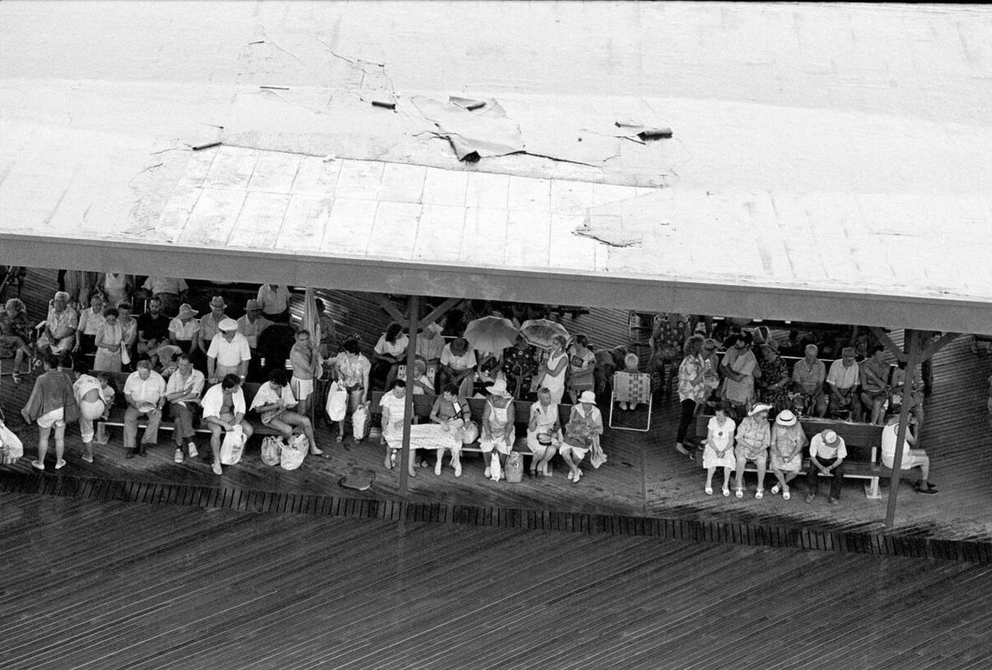 Keeping Dry, Brighton Beach, 1987.