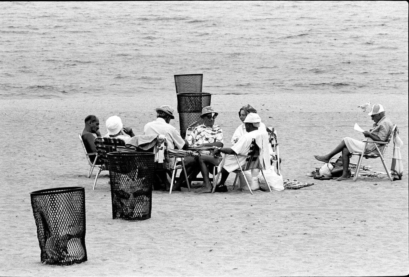 Senior Activities On The Beach, Brighton Beach, 1987.