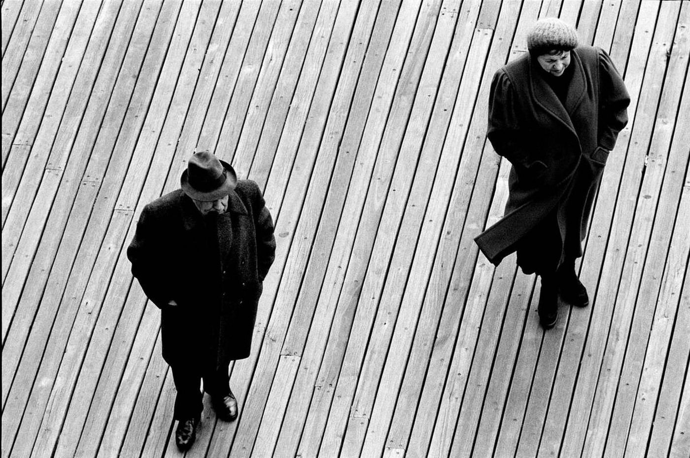 Couple On Boardwalk, Brighton Beach, 1987.