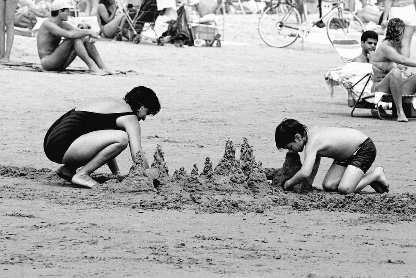 Beach Activities, Brighton Beach, 1987.