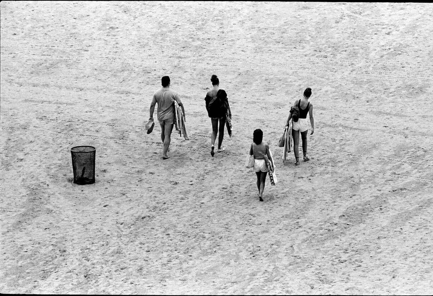 Early Beach Goers, Brighton Beach, 1987.