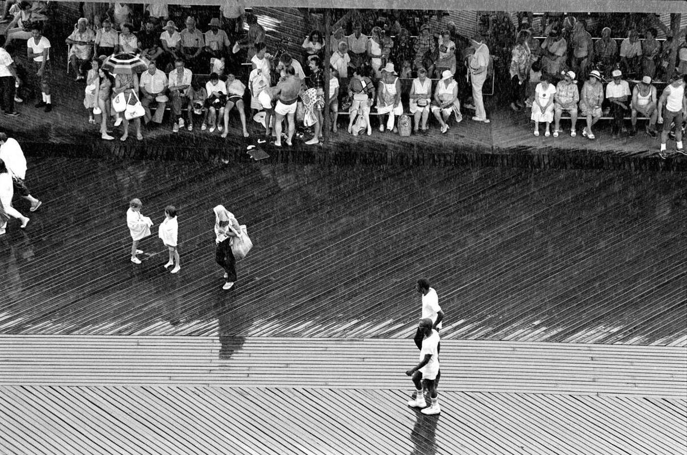 Rainy Day On The Boardwalk, Brighton Beach, 1987.