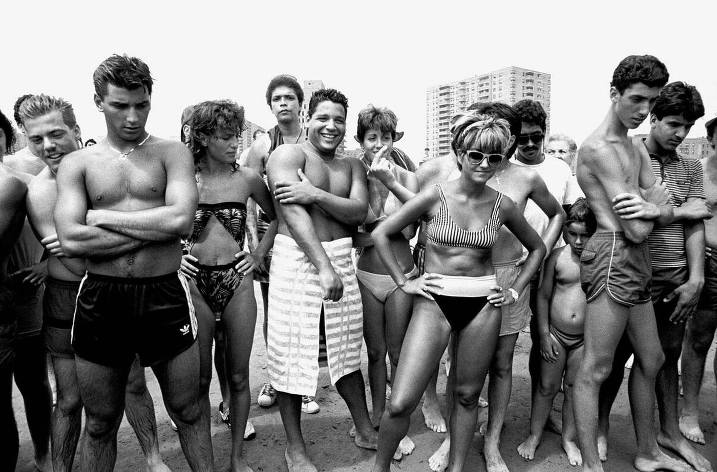 Beach Goers, Brighton Beach, 1987.