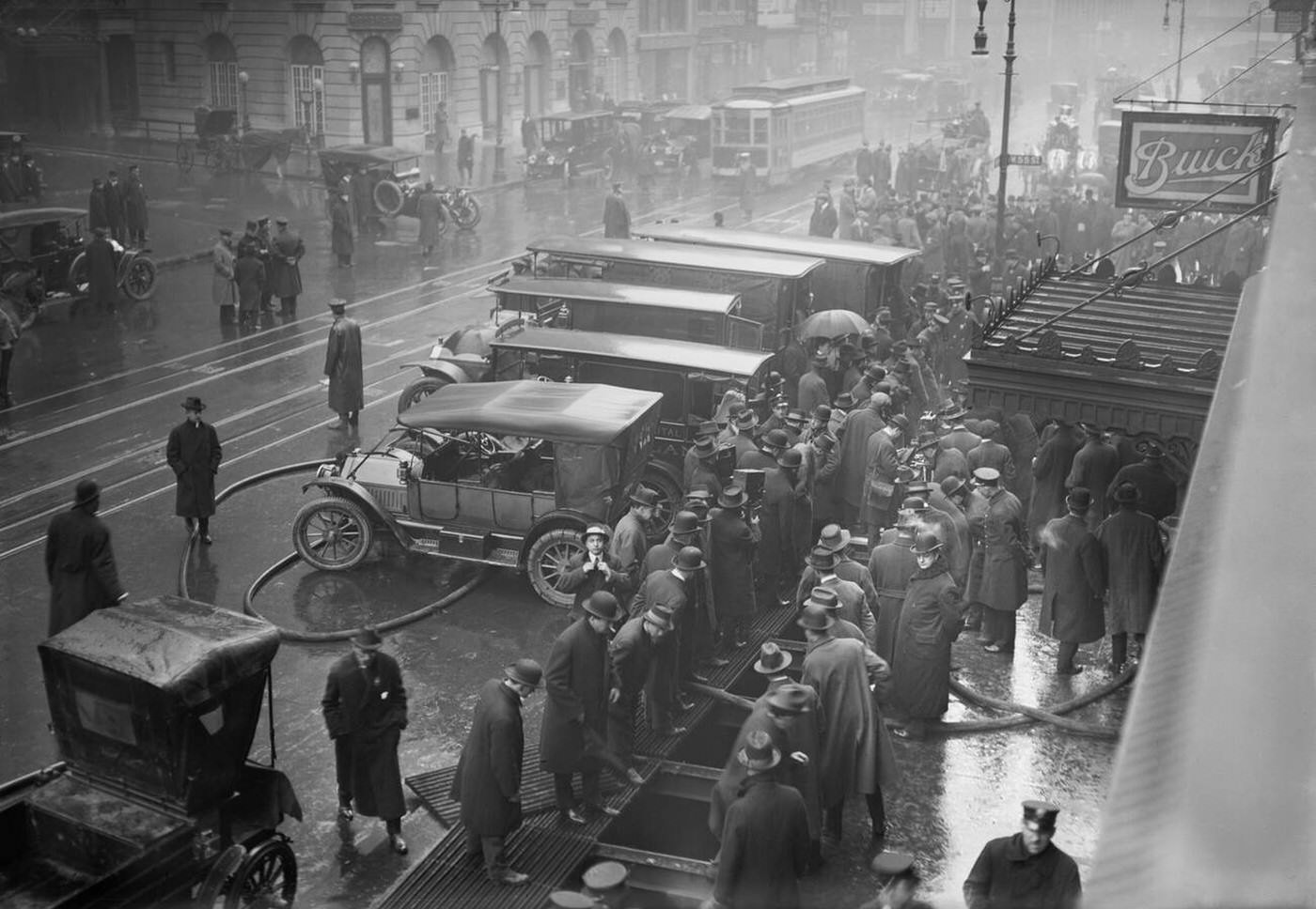Subway Tunnel Fire, West 55Th Street And Broadway, New York City, 1915.