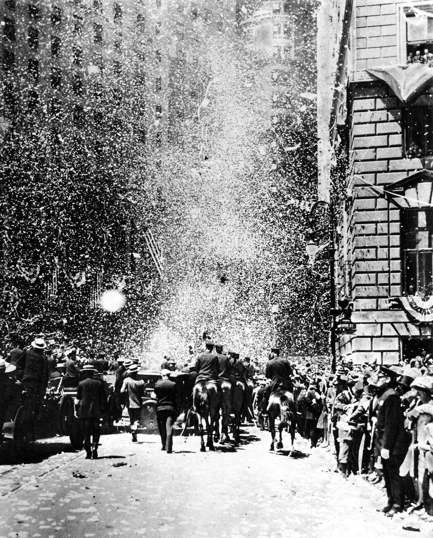 Charles Lindbergh Receives A Ticker-Tape Parade On Broadway, New York, 1927.