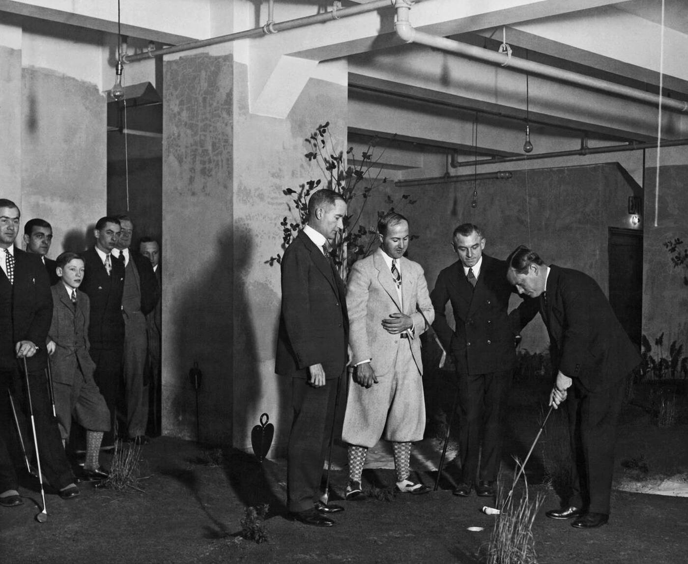Acting Mayor Joseph V. Mckee Playing Miniature Golf, New York, 1928.