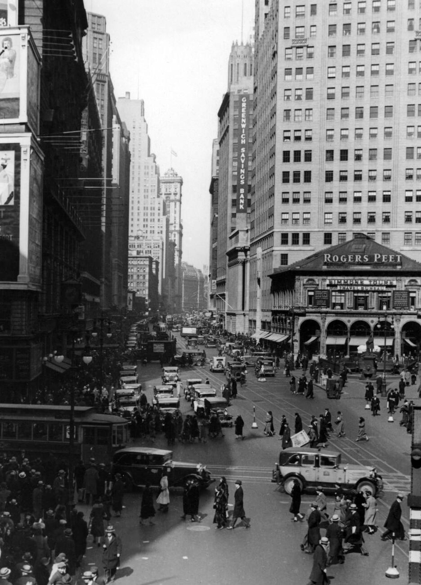Broadway And 42Nd Street, Ca. 1930.