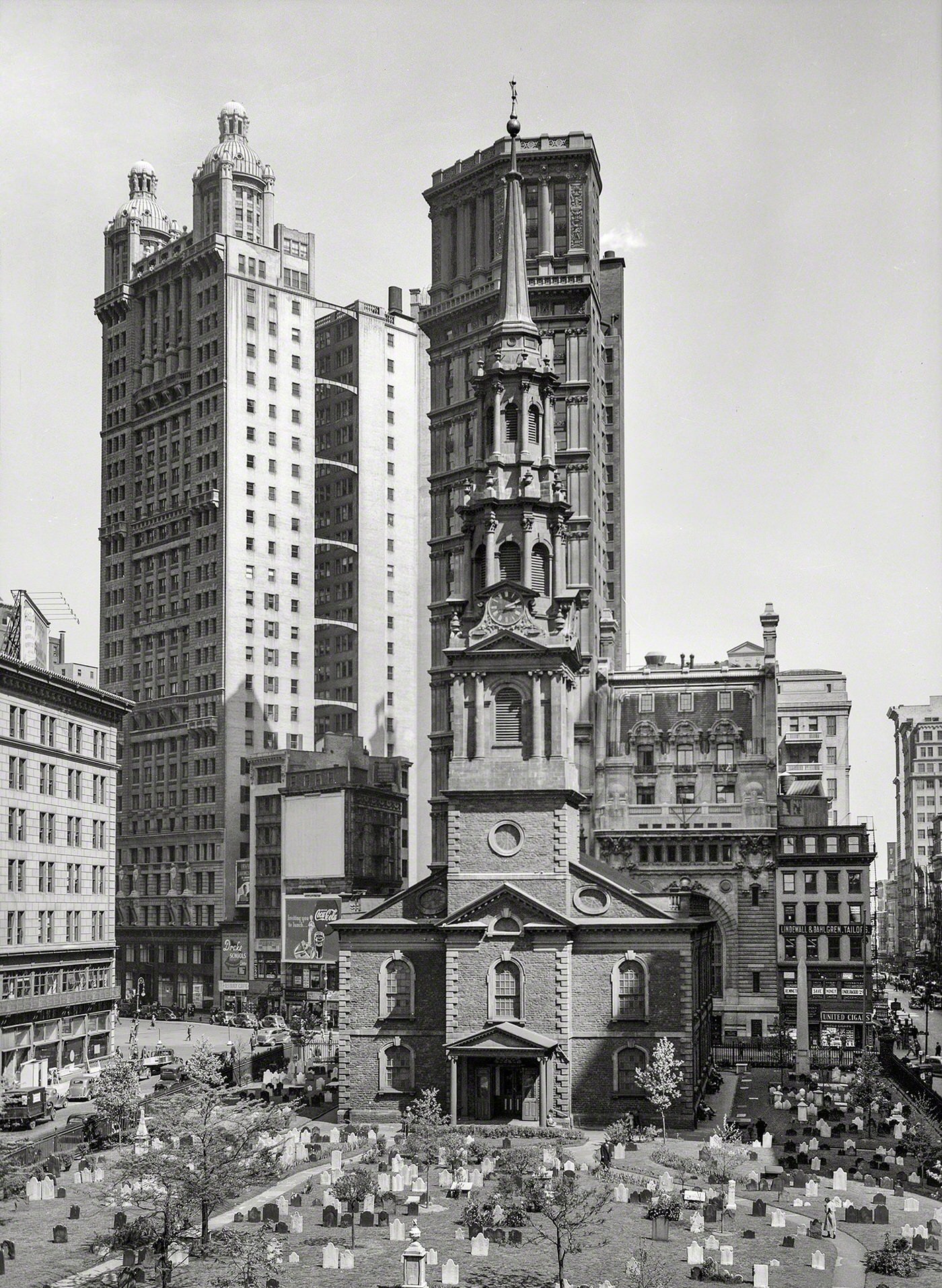 St. Paul'S Chapel And Churchyard, Broadway And Fulton Streets, 1937.