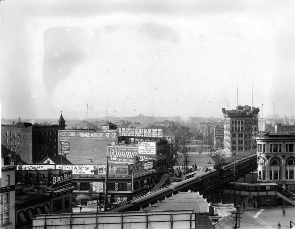 Elevated Railroad Station At Third Avenue And 149Th Street, Bronx.