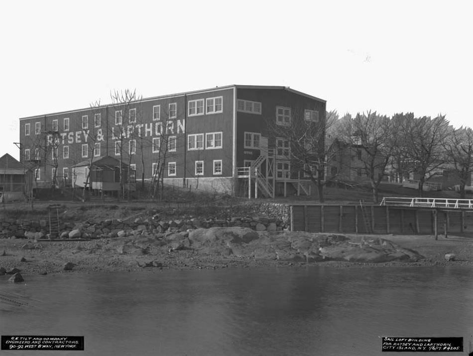 Completed Sail Loft Building For Ratsey &Amp;Amp; Lapthorne, City Island, Bronx, 1917.