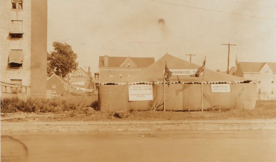 Scandinavian Tent Gospel Meeting Place, Devoe Avenue And Wyatt Street, Bronx, 1928.