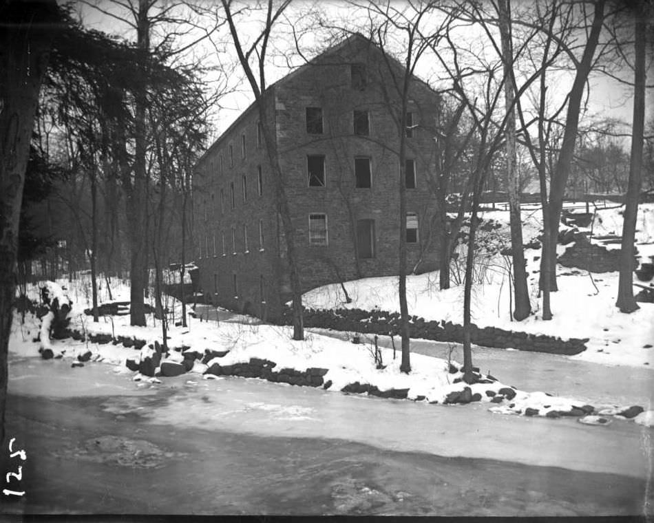 The Lorillard Snuff Mill In Snow In Bronx Park, Bronx, 1903.