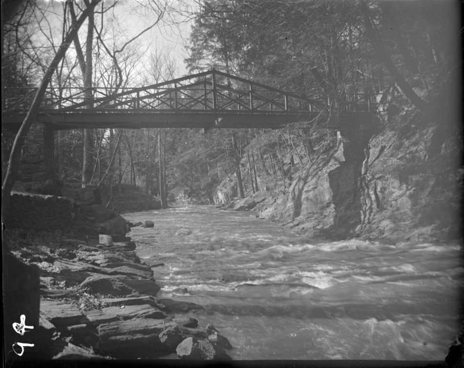 Wood Bridge In Bronx Park, Bronx, 1902.