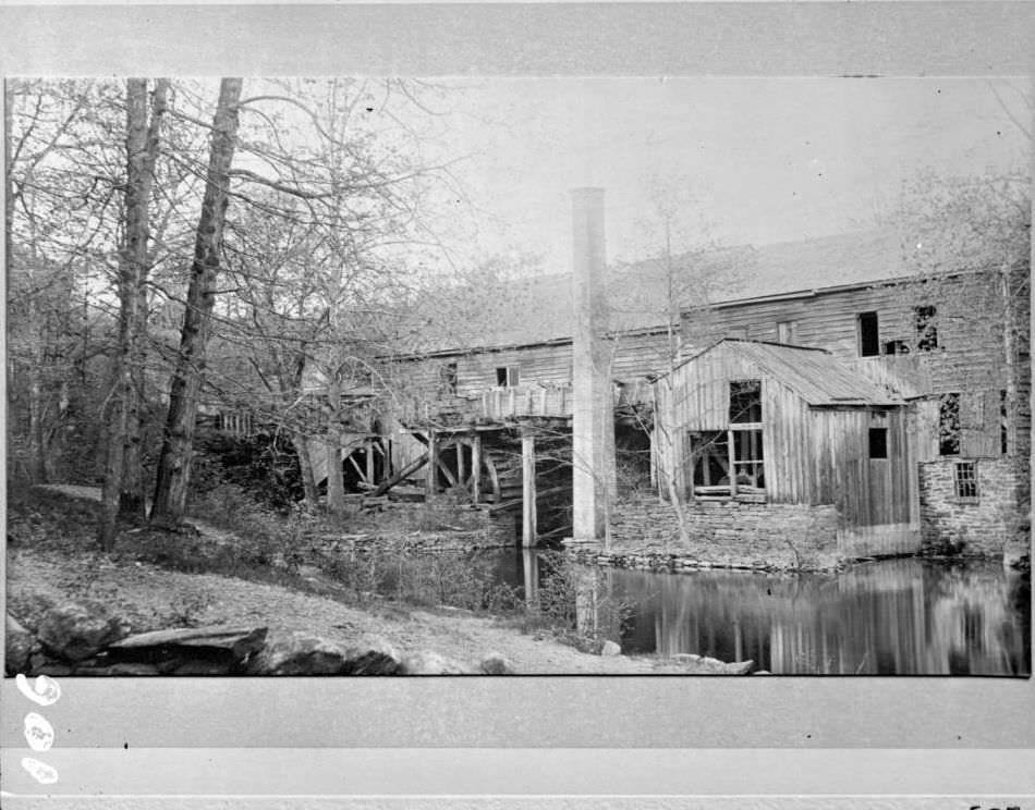 Old Wooden Mill Building In Bronx Park, Bronx, 1903.