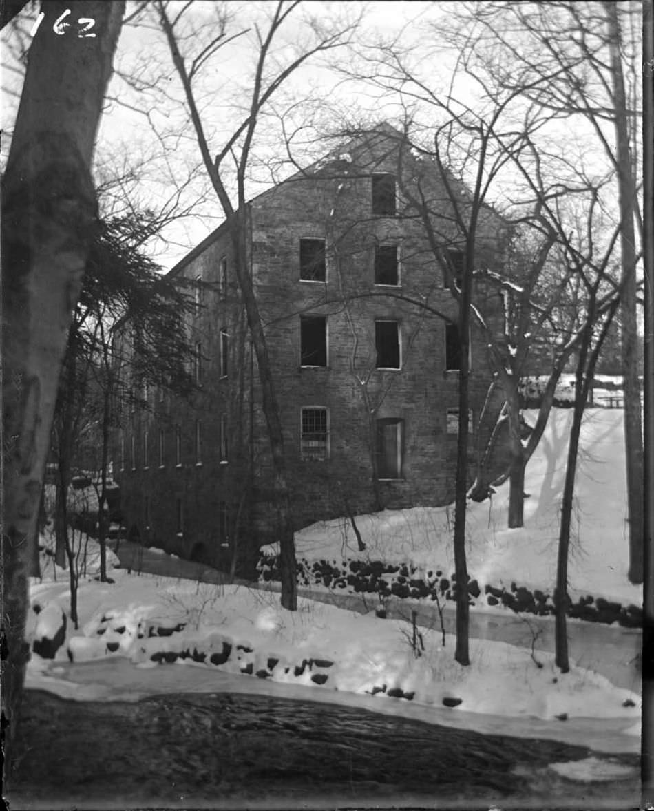 The Lorillard Snuff Mill In Snow In Bronx Park, Bronx, 1904.