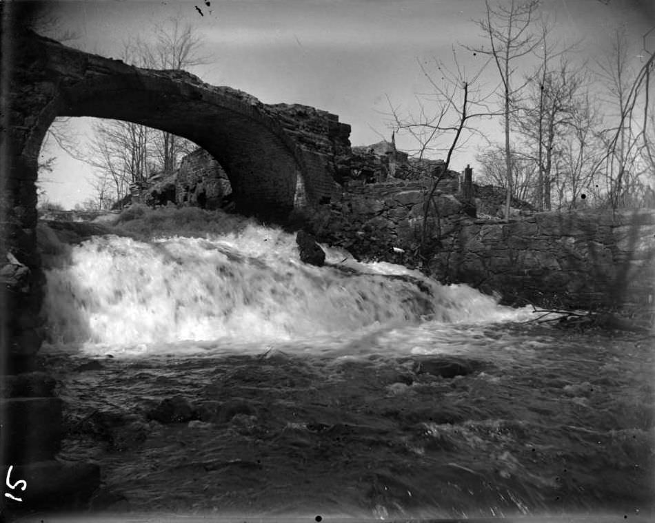 Stone Bridge Near The Mill In Bronx Park, Bronx, 1902.