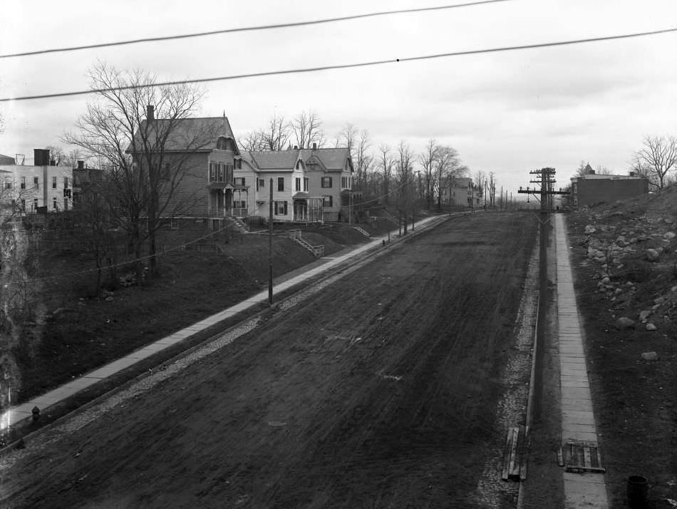View Looking East From The El Station At 233Rd Street And White Plains Road, Bronx, 1916.