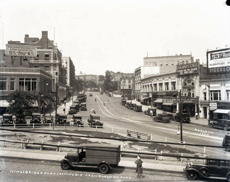 Kingsbridge Road, Looking Northeast From Fordham Road, Bronx, N.y., 1930.