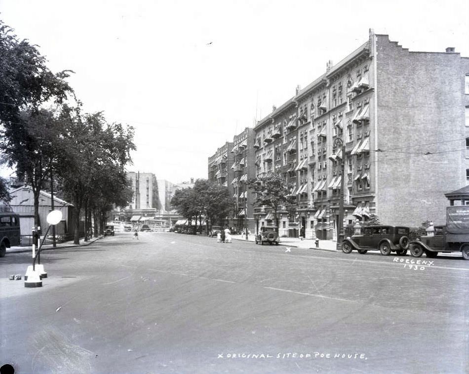 Original Site Of Poe House, Kingsbridge Road, Bronx, N.y., 1930.