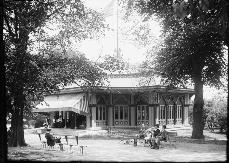 The Mineral Springs Pavilion, Central Park, 1895.