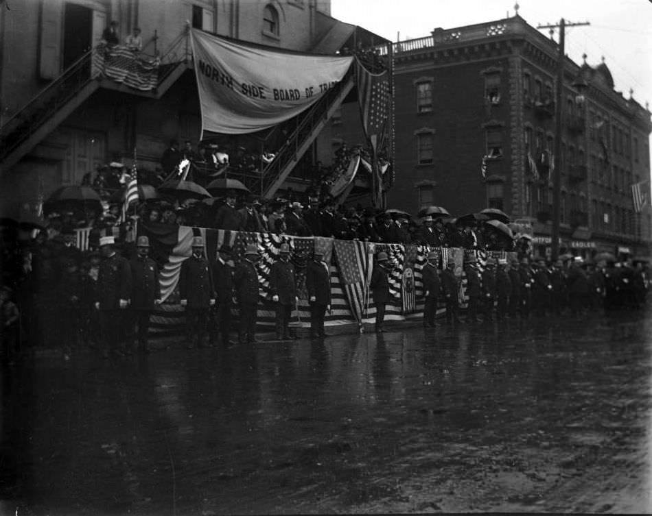 The Viewing Stand During A Decoration Day Parade, Bronx, 1900S.