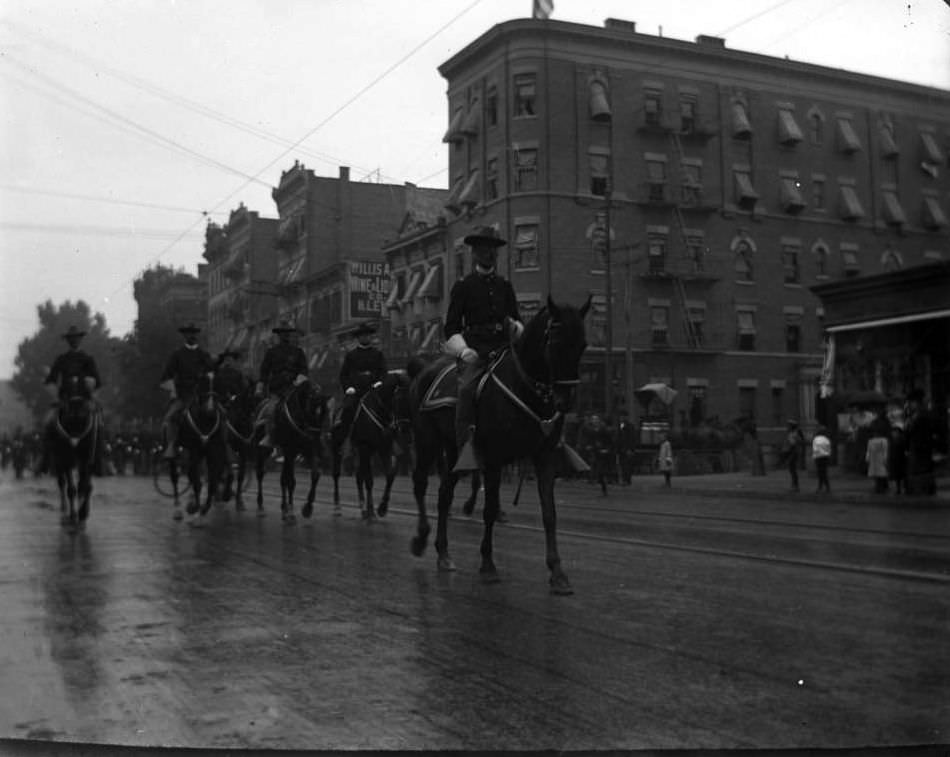 Officials Riding In A Decoration Day Parade, Bronx, 1900S.