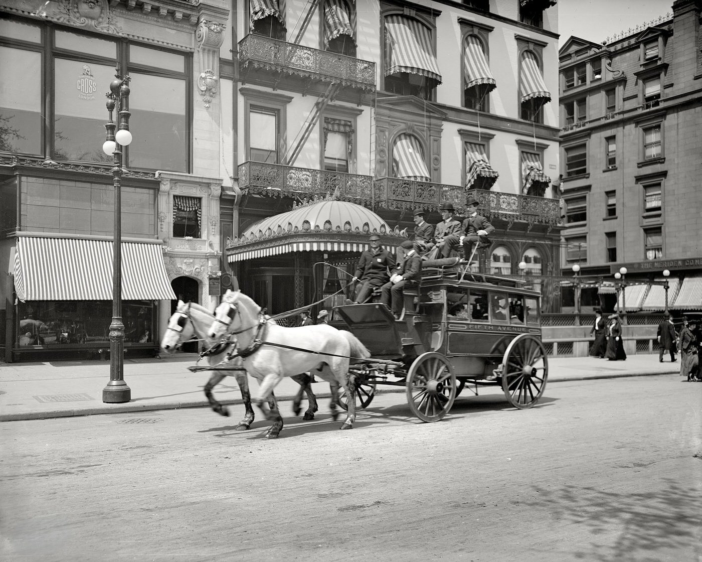 A Fifth Avenue Stage, New York, Circa 1900.
