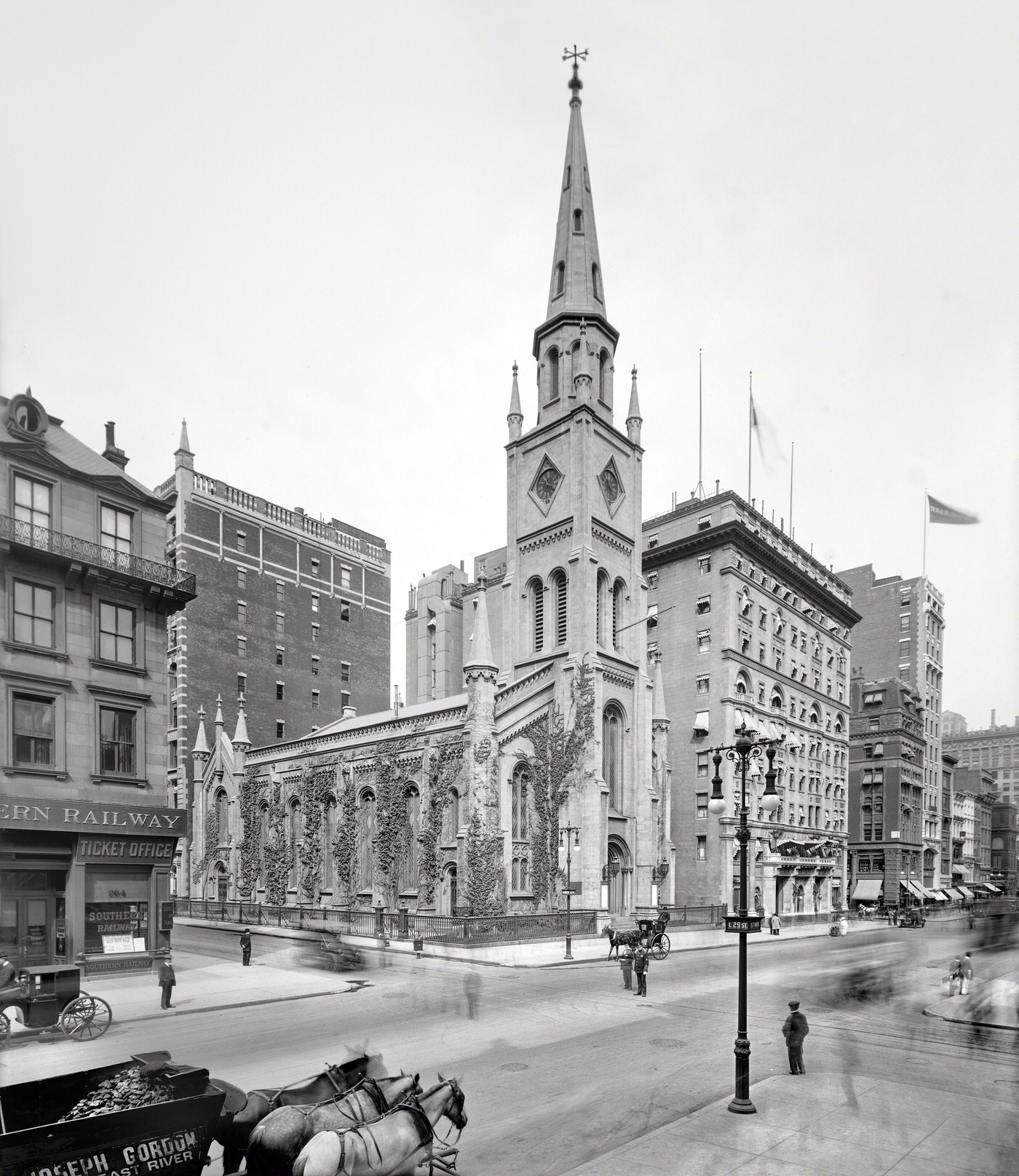 Marble Collegiate Church, Fifth Avenue, New York, Circa 1907.