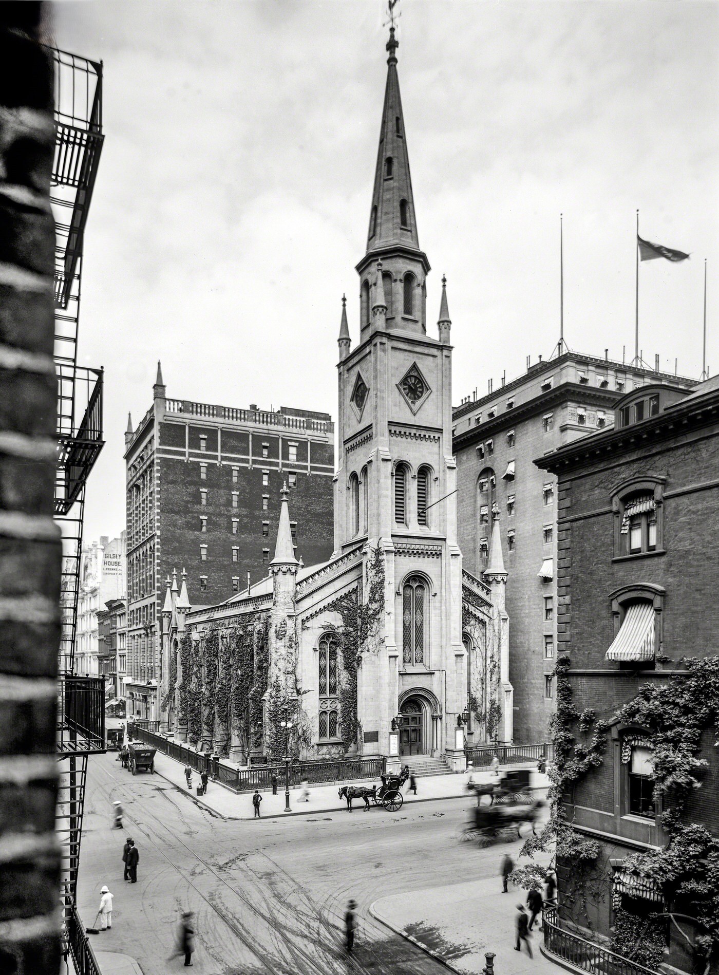 Marble Collegiate Church, Fifth Avenue, New York, October 1907.