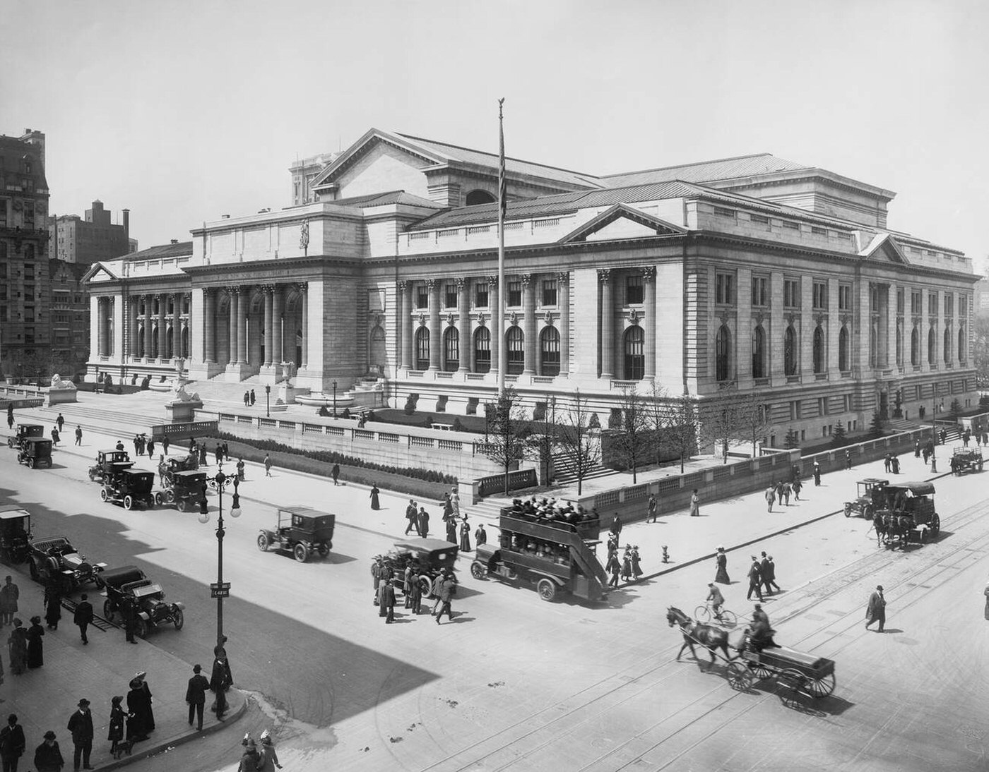 Public Library Building, New York City, Circa 1915.