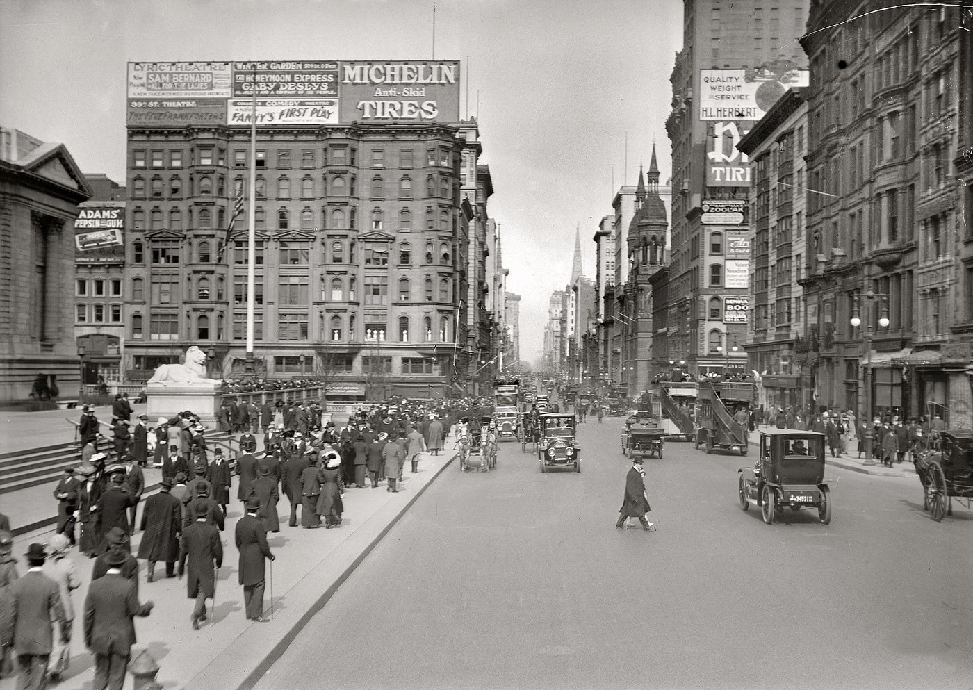 Easter Sunday, Fifth Avenue At 42Nd Street, New York, March 23, 1913.