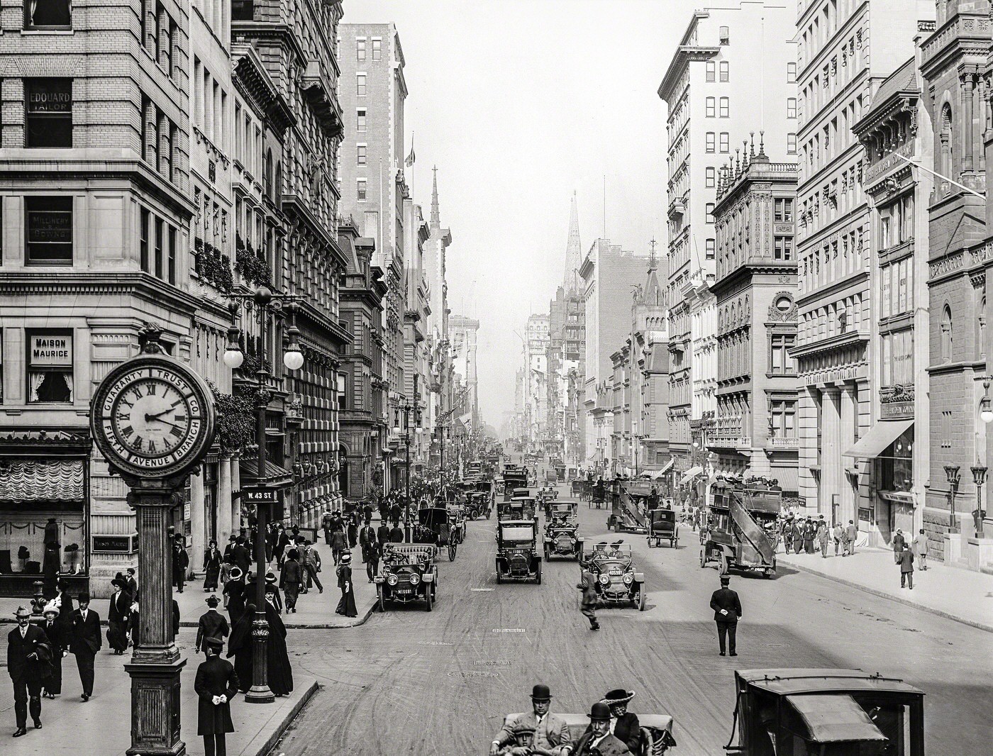 Fifth Avenue At West 43Rd Street, New York, Circa 1911.
