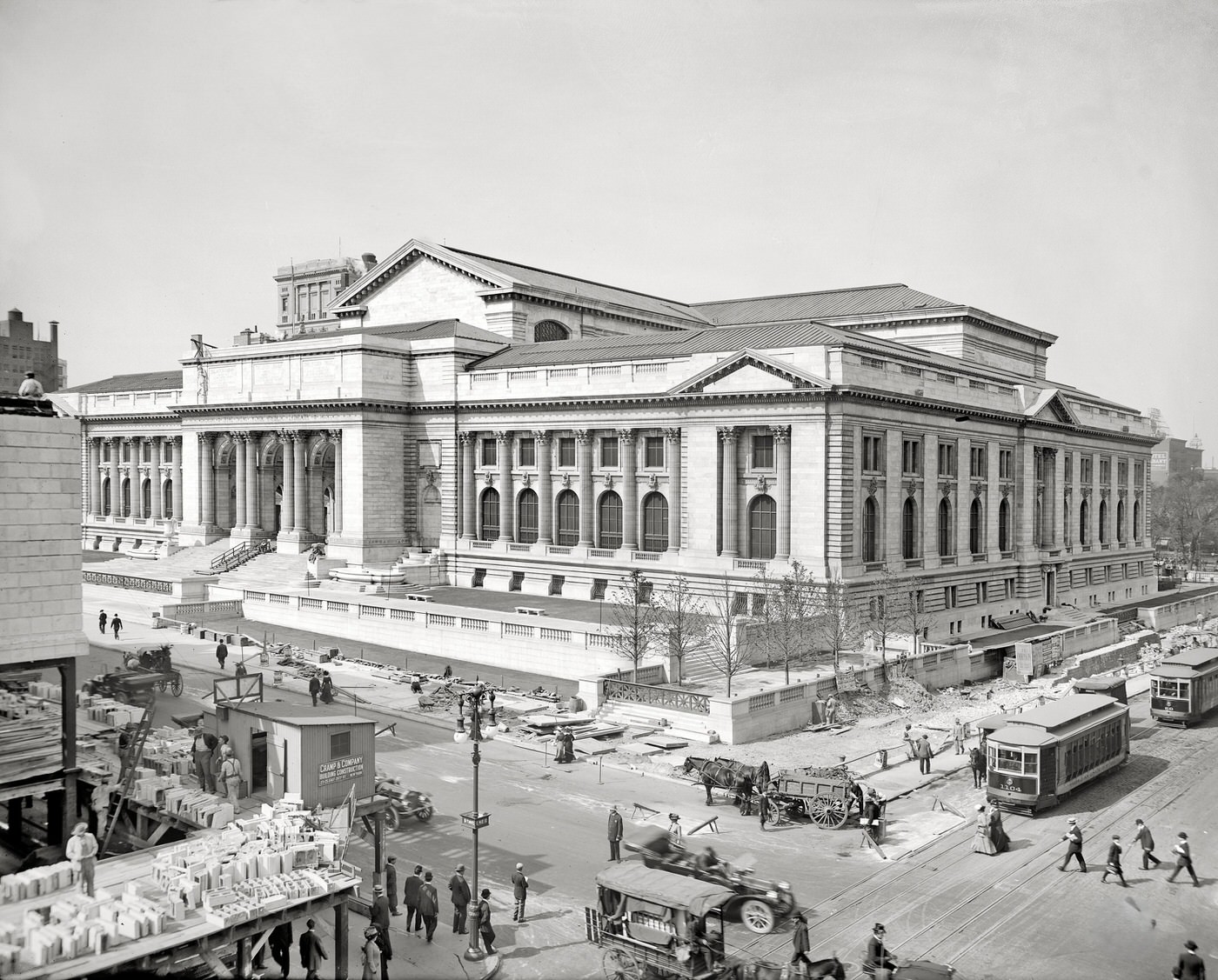 New York Public Library, Fifth Avenue At East 42Nd Street, New York, Circa 1910.