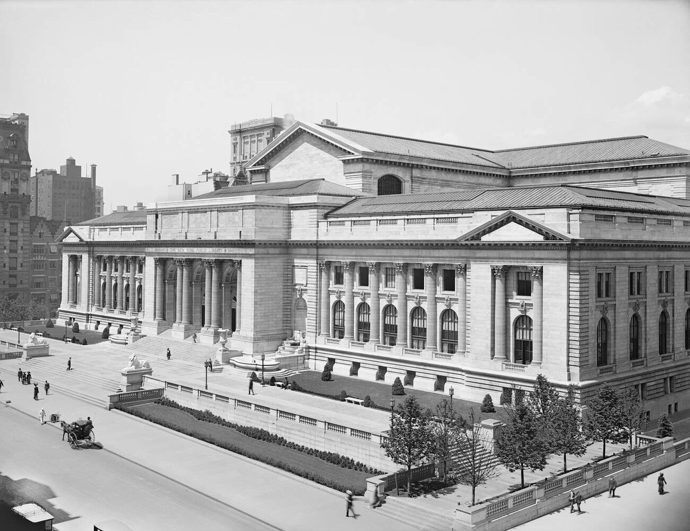New York Public Library, Fifth Avenue And 42Nd Street, New York City, 1911.