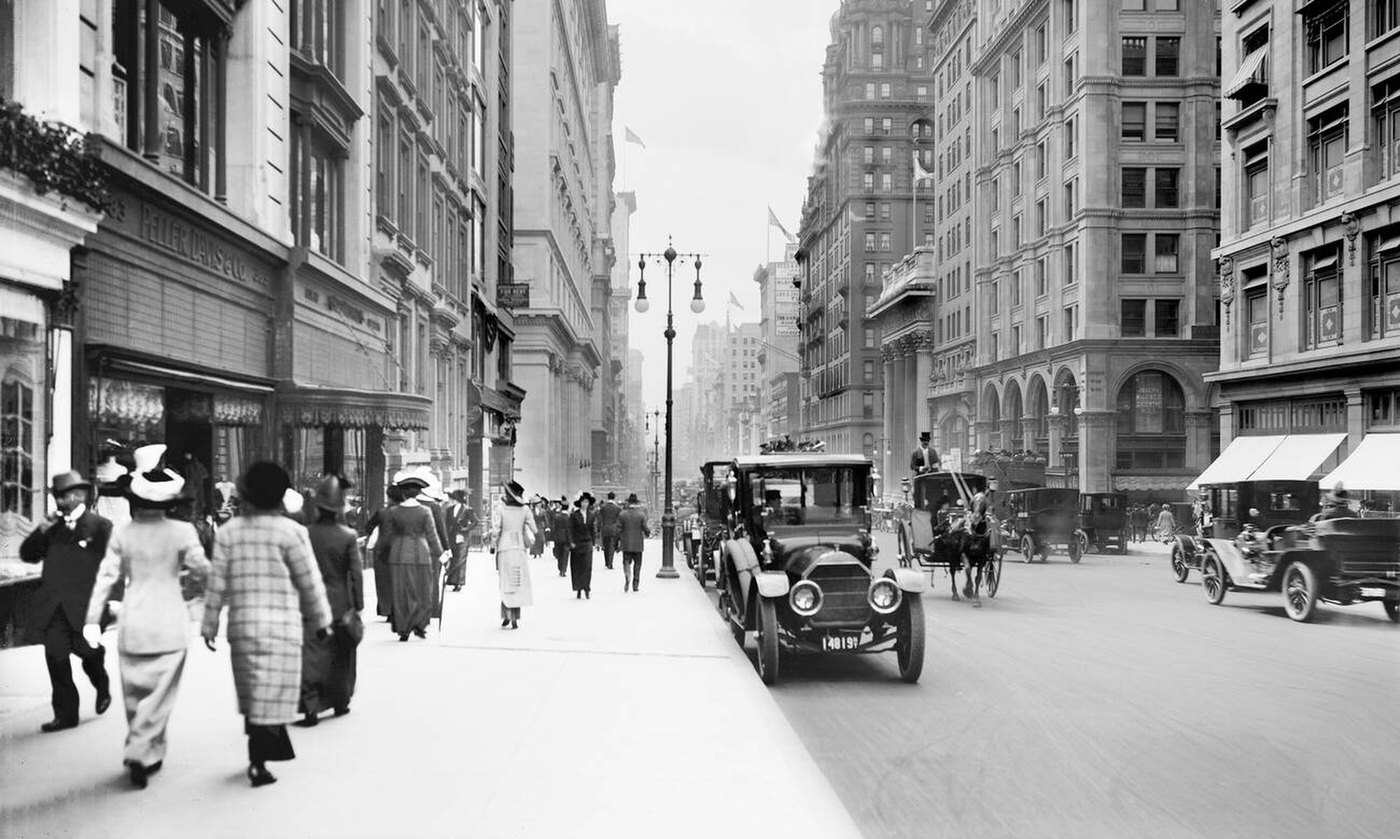 View Of Fifth Avenue Looking South From 36Th Street, New York City, 1910S.