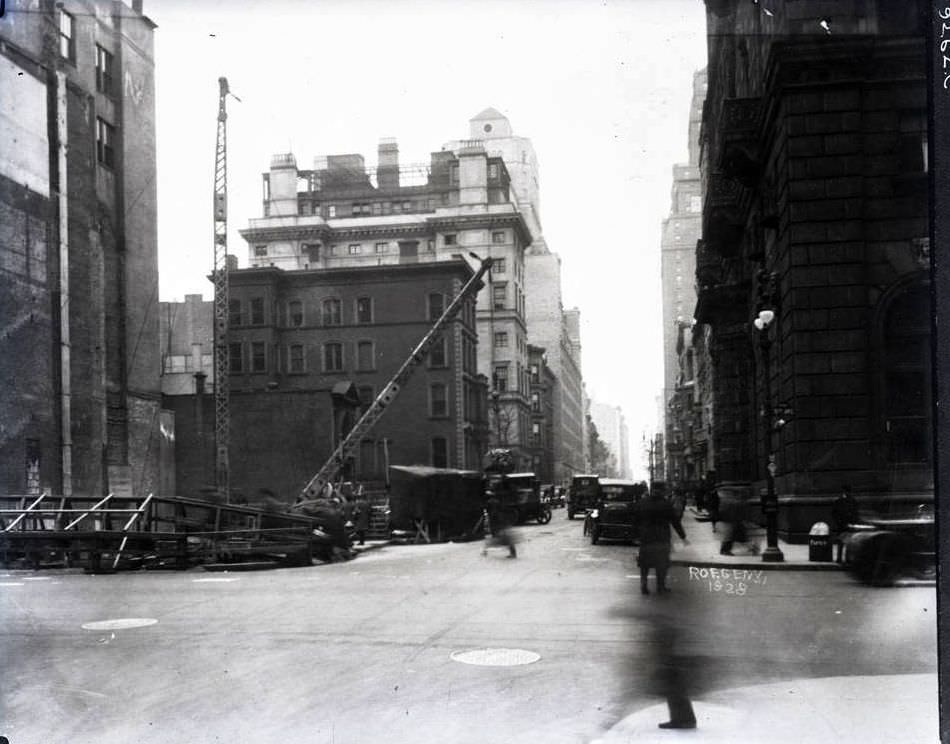 West 54Th Street And Fifth Avenue, 1928.