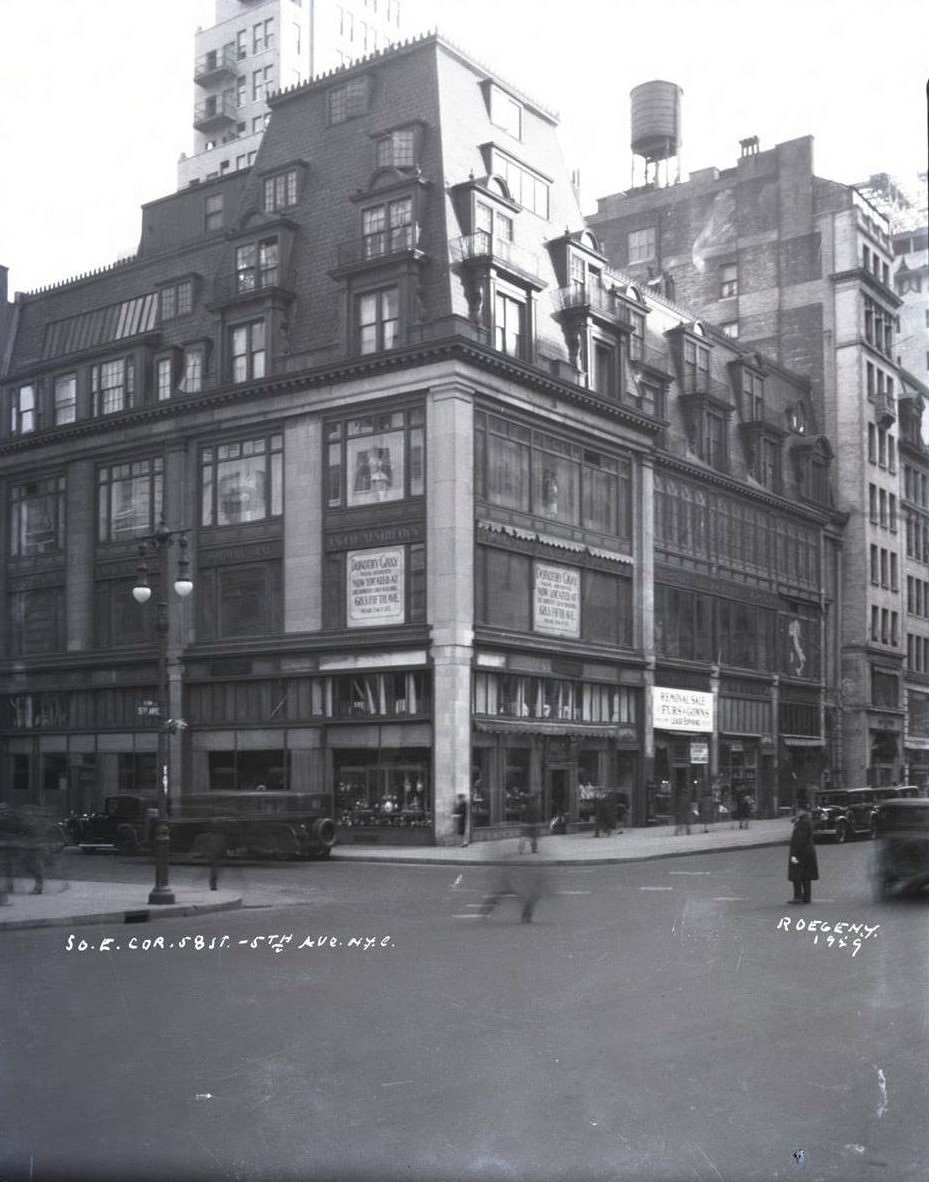Southeast Corner Of Fifth Avenue And 58Th Street, 1929.