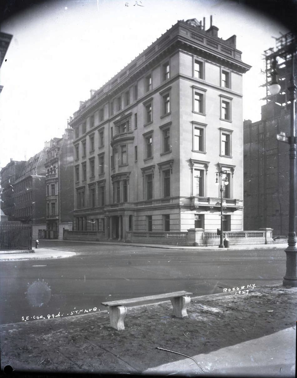 Southeast Corner Of Fifth Avenue And 89Th Street, 1929.
