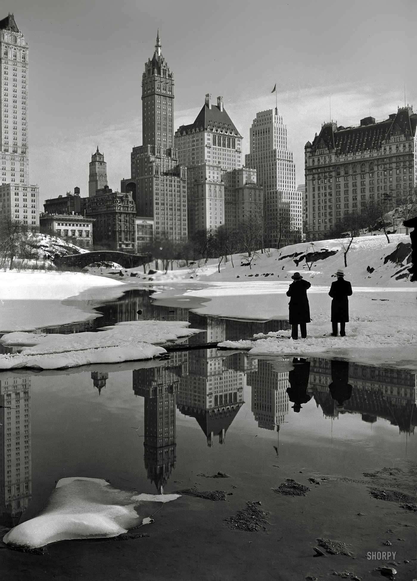Plaza Buildings From Central Park With The Savoy Plaza And Plaza Hotels, 1933.