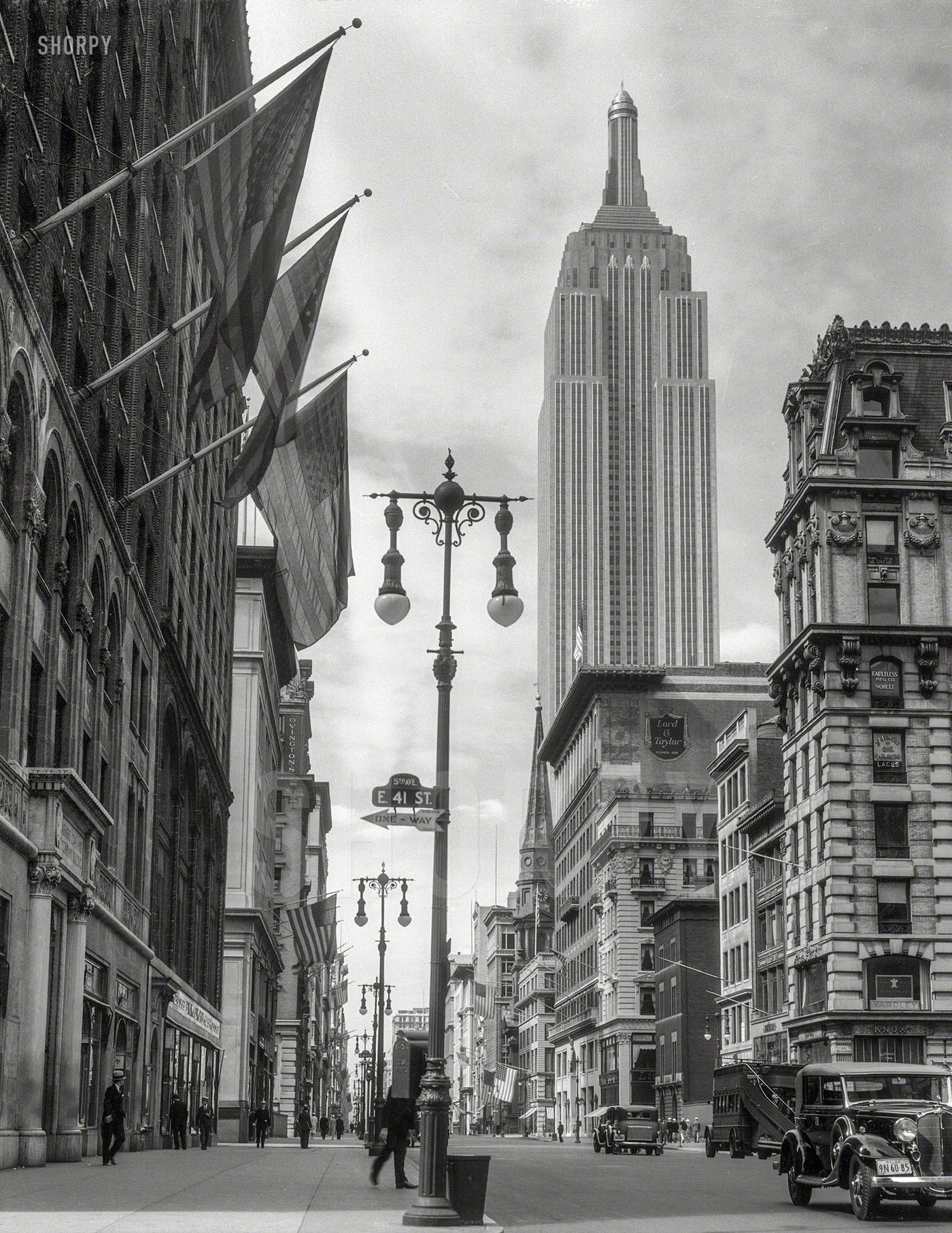 Empire State Building From 41St Street And Fifth Avenue, 1933.