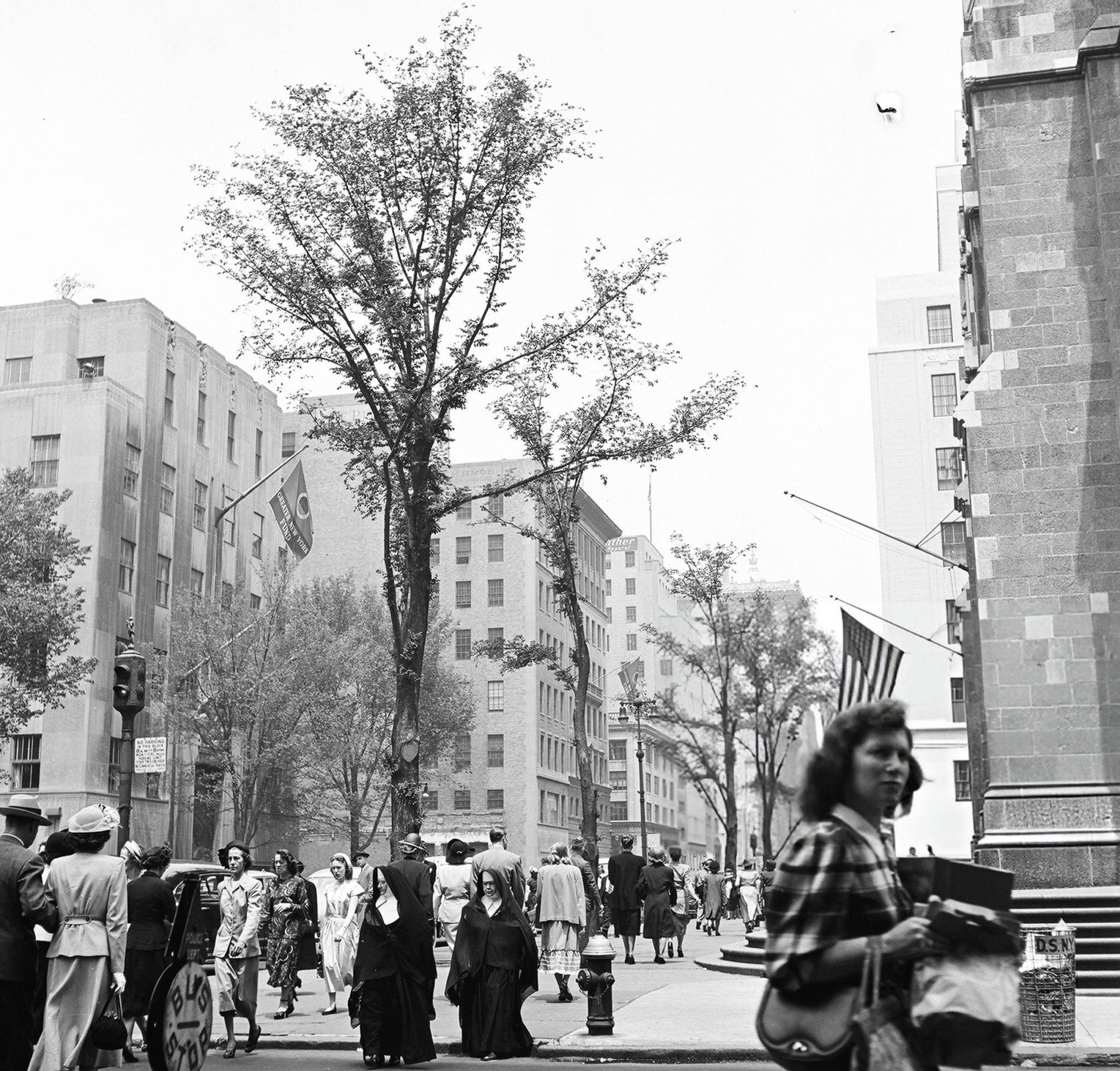 Pedestrian Traffic Along 5Th Avenue Near 49Th Street, 1948.