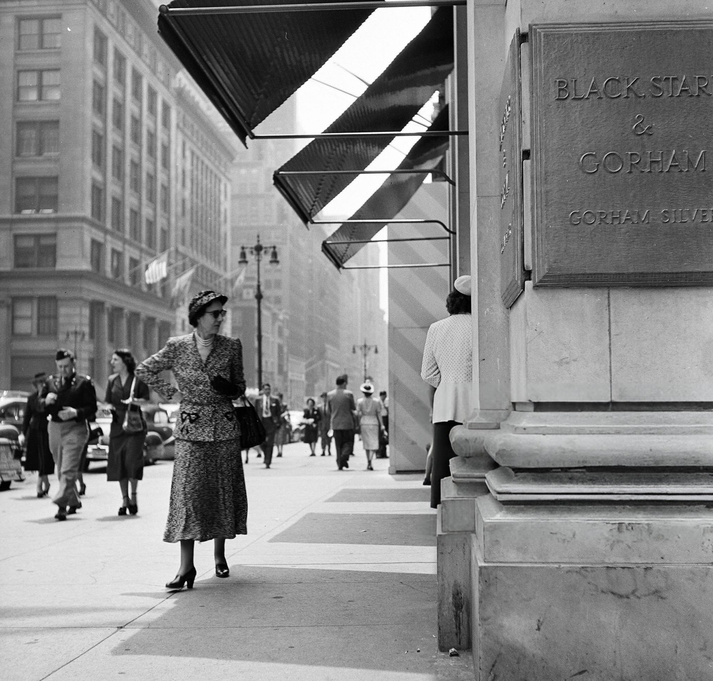Pedestrian Traffic Along 5Th Avenue Near 49Th Street, 1948.